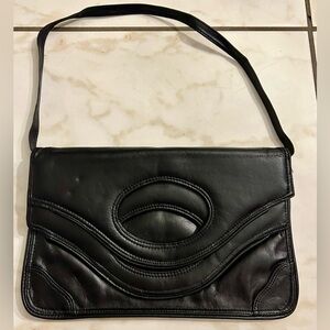 Holiday Fair Elegant Black Leather Bag